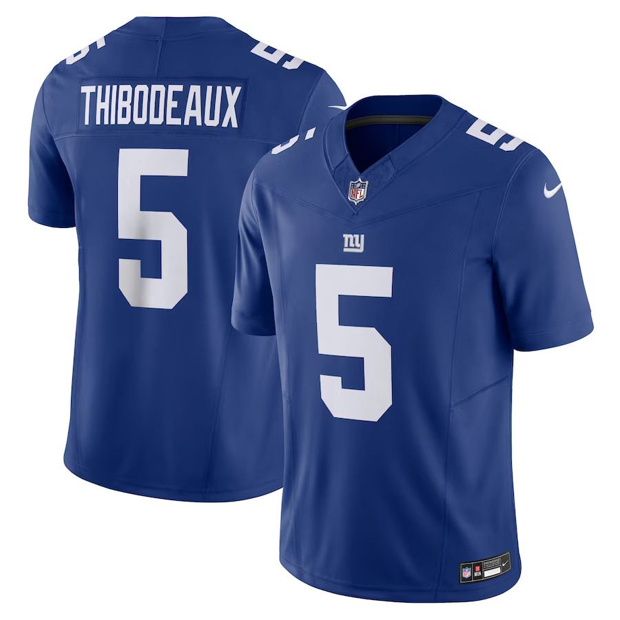 Men New York Giants #5 Kayvon Thibodeaux Nike Royal Vapor F.U.S.E. Limited NFL Jersey->new york giants->NFL Jersey